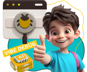 Тестирование & Vibe Debug. Охотники за багами - КИБЕРшкола программирования для детей, компьютерные курсы для школьников, начинающих и подростков - KIBERone г. Ломоносовский